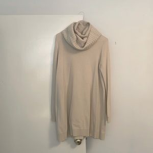 100% cashmere Theory knit mini dress -cream colour